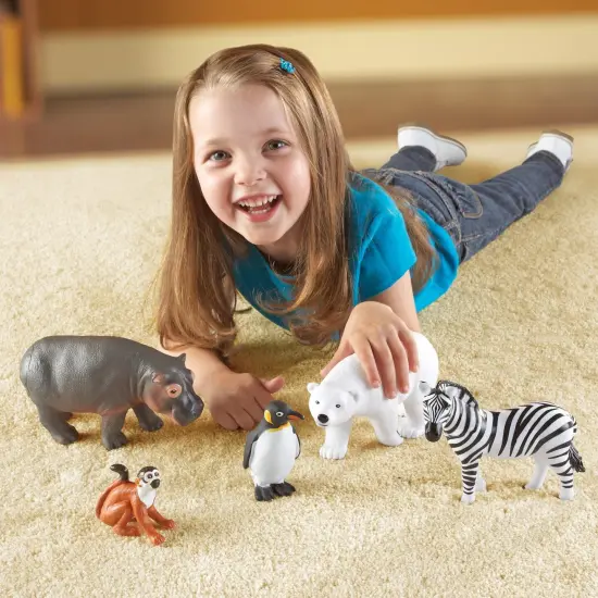 Jumbo Zoo Animals, Set of 5 {3}