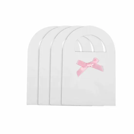 Baby Shower Paper Treat Bags with Pink Bow - 12 Pc {4}