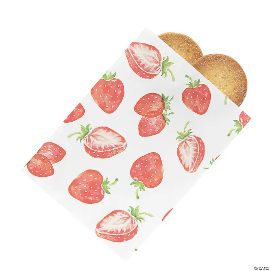 Strawberry Paper Treat Bags Bulk 50 Pc {2}