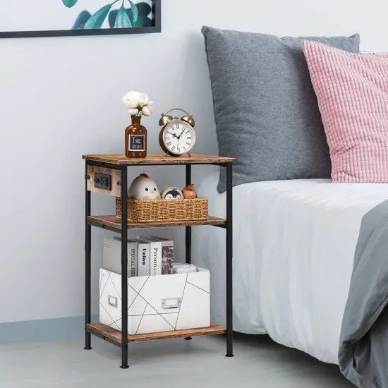 2pcs Nightstands with Charging Station {5}