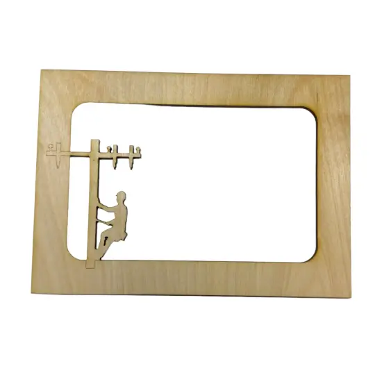 Lineman Photo Frame Insert - Baltic Birch - Frame not included {2}
