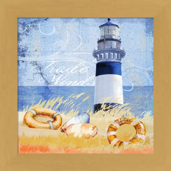 Trade Winds Lighthouse by Art Licensing Studio 13" x 13" Framed Wall Art {1}