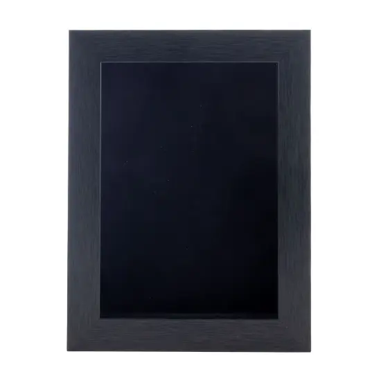 Elegant Charcoal Wood Shadow Box Frame with Acrylic Front - Black Suede Backing, 30 Sizes {4}