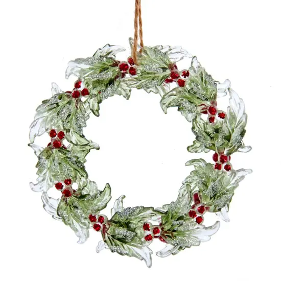 5.2" - Birch Berry Wreath Ornament {1}