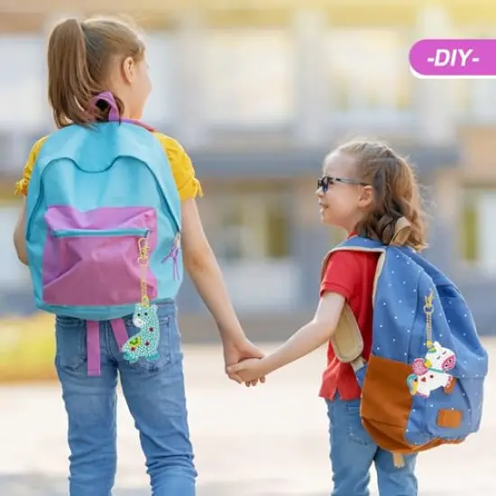 Arts and Crafts for Kids Ages 8-12 - Diamond Painting Kits - Gem Art Keychains Paint by Numbers Kit - Best Tween Girls Gifts Ideas - Kids Diamond Art - Art Supplies for Girls Toys Ages 4 5 6 7 8 9 10 {2}