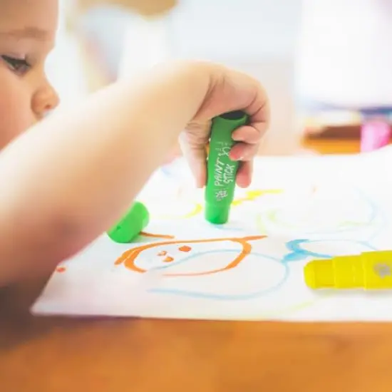 Paint Sticks, 6 Classic Colors, Washable, Non- Toxic, Tempera Paint Sticks for Kids and Student {3}