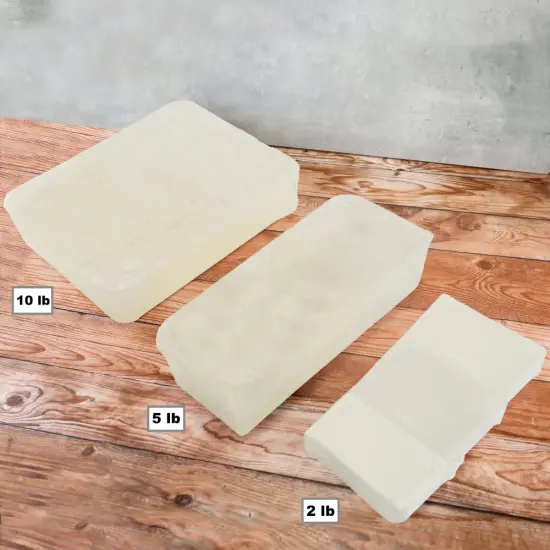 Moisturizing Melt and Pour Glycerin Soap Base for Crafting and Soap Making, Vegan, Cruelty Free, Easy to Cut, Unscented - 2 Pound {4}