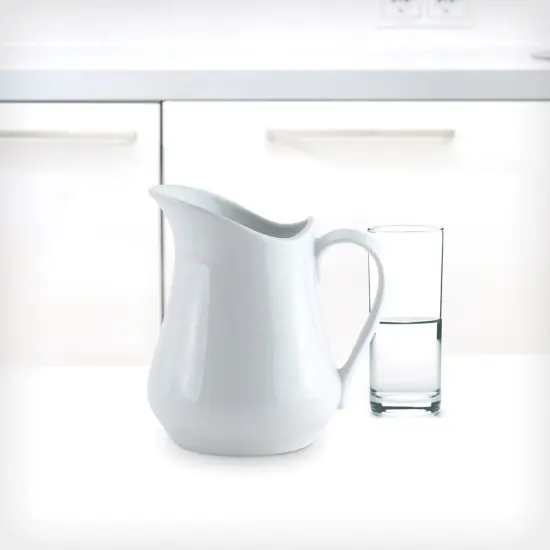 Harold Import HIC NT308 Porcelain Creamer Pitcher 32 Oz White {4}