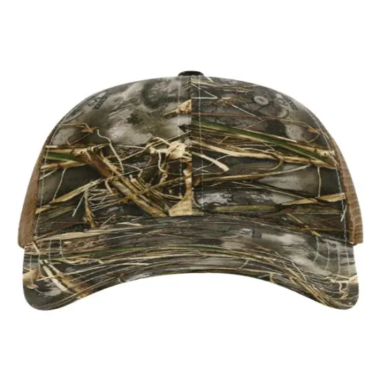 Richardson&reg; Garment Washed Printed Trucker Cap Realtree Max 7/ Buck {1}