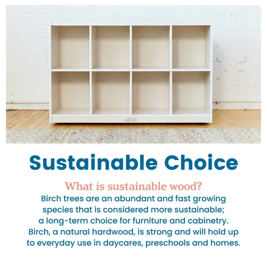 8-Compartment Mobile Backpack Storage Cabinet White Wash {6}