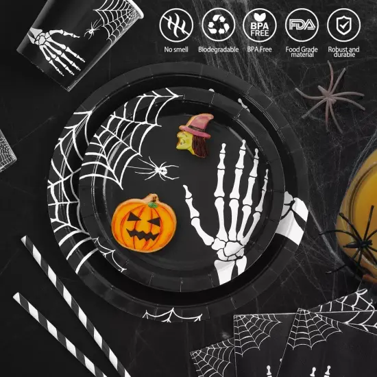 200 Pcs Halloween Disposable Dinnerware Set {3}