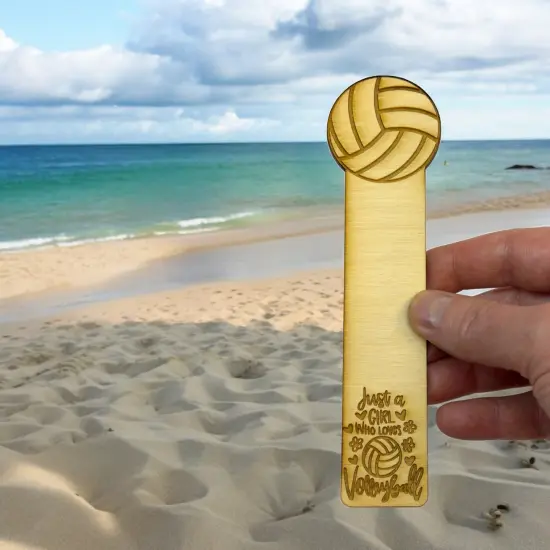 Bookmark - Just a girl who loves volleyball - Birch wood {2}