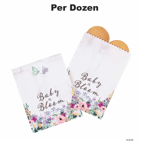 Baby in Bloom Treat Bags with Stickers - 12 Pc. {1}