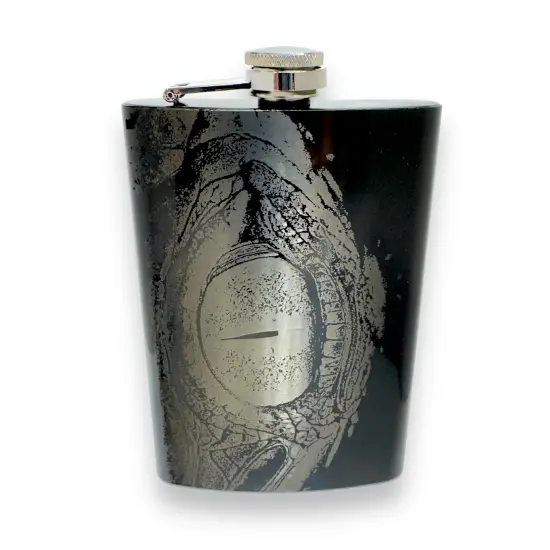 8oz Dragon Eye Black Flask {1}