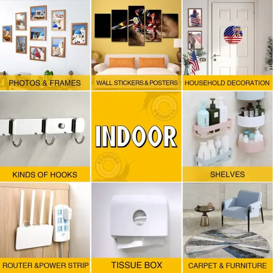 CZoffpro Double Sided Tape Heavy Duty - Clear Mounting Adhesive Two Tape, Transparent Strong Removable Stick Wall Strips Picture Carpet - Arts & Crafts Tape {6}