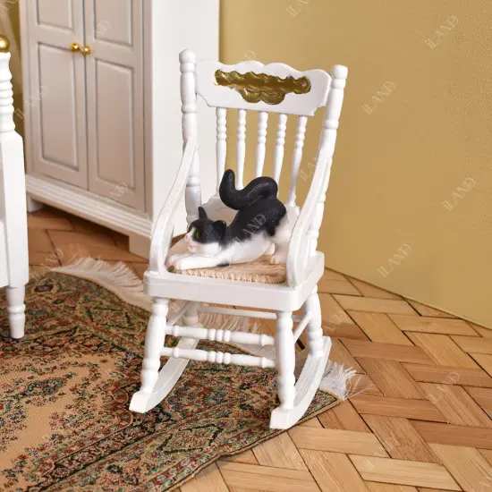 Cat Figurines, Dollhouse Cats w/ 1/12 scale Accessories, Realistic Hand Painted Mini Cat Decor, Cat Cake Toppers {6}