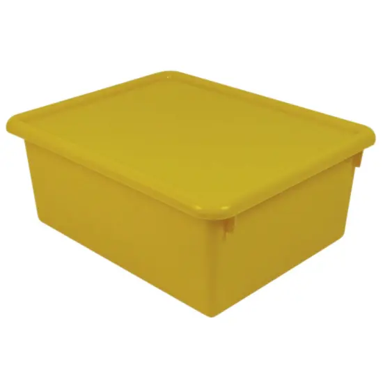 Stowaway&reg; 5" Letter Box with Lid, Yellow, Pack of 2 {2}