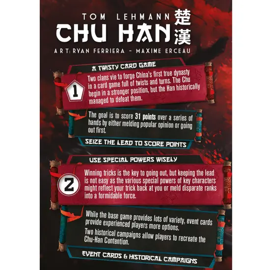 Matagot: Chu Han - Strategy Card Game, Area Control Deck-Builder, Set in Ancient China, Historical Themed, Head-To-Head, Ages 12+, 2 Players, 45 Min {6}