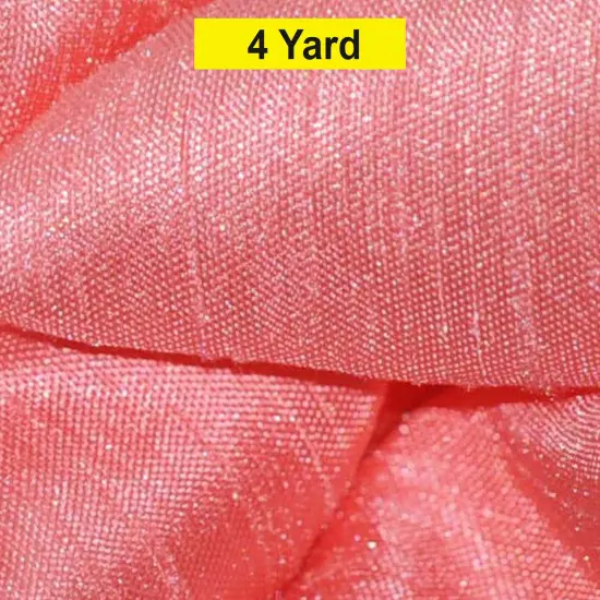Shantung Satin Fabric Satin Dupioni Silk for Apparel and Garments 60" wide Coral {1}