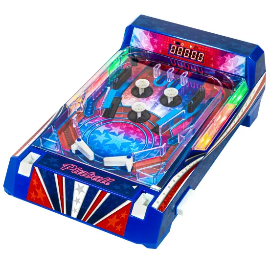 Retro Arcade Electronic: Pinball - Tabletop Game, Vibrating Bumpers, LED Lights, Sound Effects, 1 Player, Ages 6+ {3}