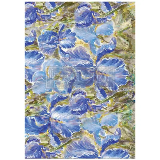 A1 Decoupage Fiber - Enchanting Iris - 1 sheet, A1 size {1}