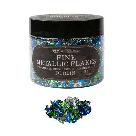 Art Ingredients - Metallic Flakes - Dublin - 1 jar, total weight 30g including container {1}