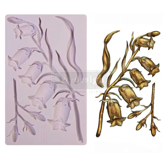 Redesign Decor Moulds&reg; - Sweet Bellflower - 8"x5", 8mm thickness Copyright #VA0002330071 {1}
