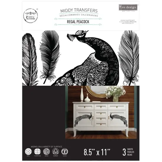 Middy Transfers&reg; - Regal Peacock - 3 sheets, 8.5"x11" {3}
