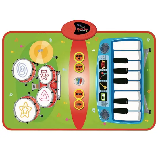 Nothing But Fun Toys: Playtime Music Mat - 4 Instrument Modes, Hand & Button Play, Fun Sounds-Tones-Melodies, Drum & Keyboard, Baby & Toddlers 12 Mo+ {3}