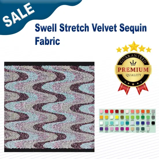Swell Stretch Velvet Sequin Fabric {1}