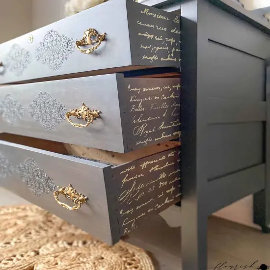 Redesign Stencil - Script 18x21 - sheet size 18"x21", design size 16.1"x16.1" {3}