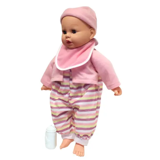Baby's First: So Big - Striped Pajamas - Pink-Yellow-White, 19" Baby Doll, 3pc Toy Care Accessories, Sleepy Time Eyes, Soft & Cuddly, Toddlers-Kids 2+ {5}