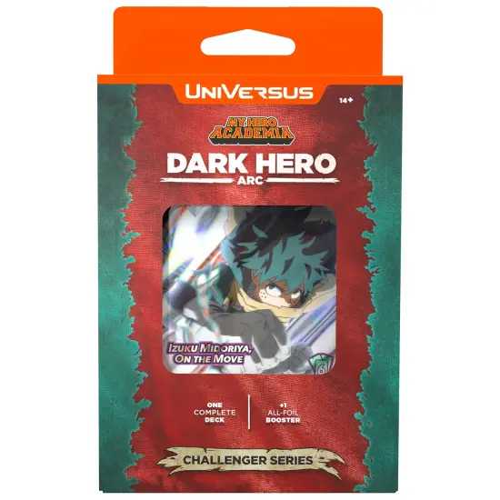 UniVersus: My Hero Academia: Dark Hero Arc Challenger Series - Deck Building Card Game, Double-Sided Deku Character Card, 6 Foil or Alt Art Cards {1}