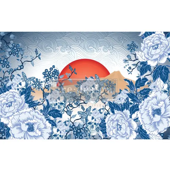 Redesign Decoupage Décor Tissue Paper - CECE Skull Chinoiserie - 1 sheet, 19"x30" {1}