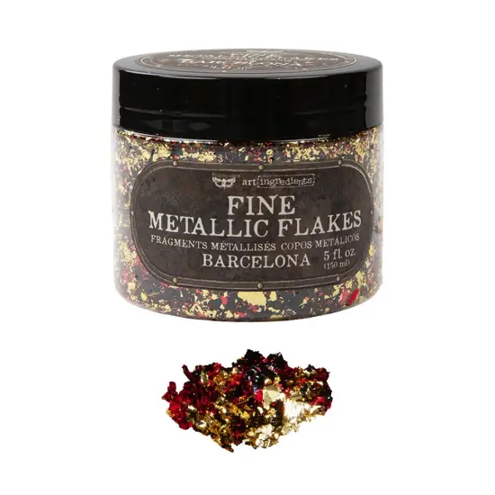 Art Ingredients - Metallic Flakes - Barcelona - 1 jar, total weight 30g including container {1}