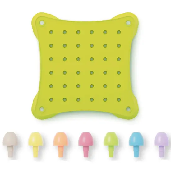 Quercetti: PlayEco+ Jumbo Peggy Evo - Pegs Stacking & Color Matching Toy, Illustrated Cards & Linking Boards, Animal & Vehicle Scenes, Toddler-Kid 2+ {7}