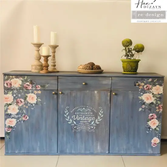 24 Redesign Decor Transfers&reg; - Watercolor Bloom - total sheet size 24inx35in, cut into 3 sheets rub-ons  {4}