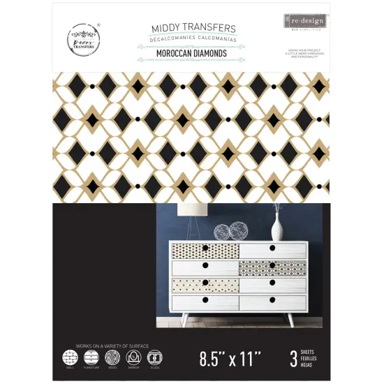 Middy Transfers® - Moroccan Diamonds - 3 sheets, 8.5"x11" {3}