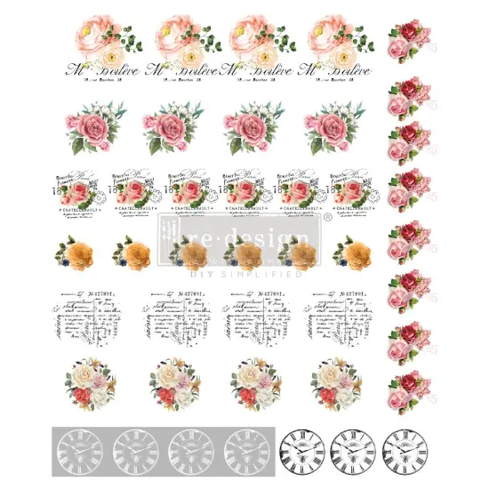 Redesign Knob Transfers - Vintage Rose {1}