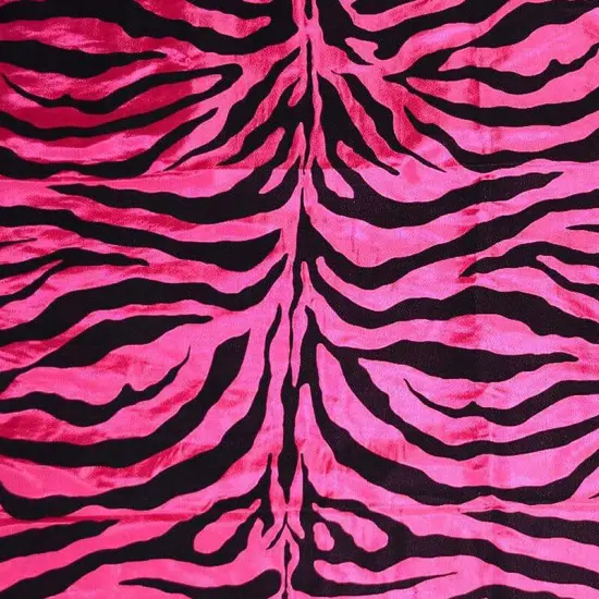 Zebra Flocking Taffeta Flocking Velvet Zebra Fabric 60" Wide Candy Pink Zebra {4}