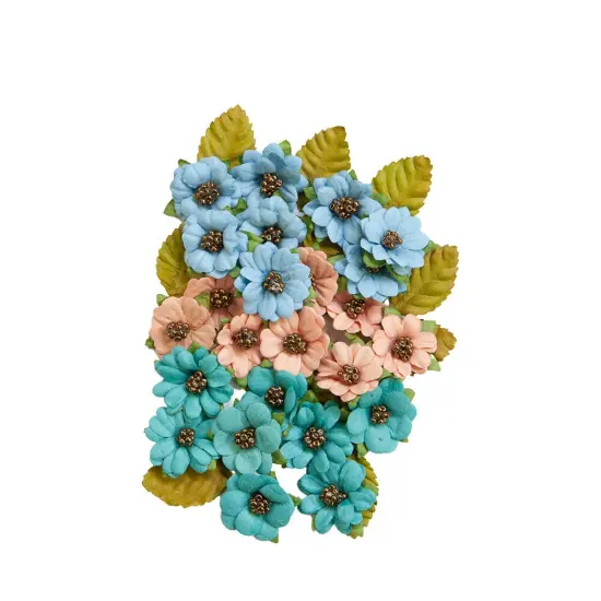 Painted Floral Collection Flowers - Painted Beauties - 36 Pcs, 1" {1}