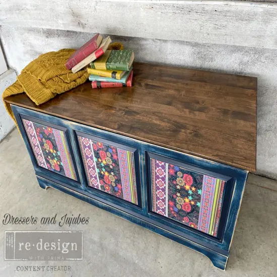 Decoupage Decor Tissue Paper 19x30 - Cece Lovely Stiches - 1 sheet, 19"x30" {4}