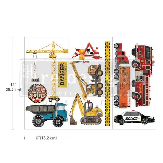 Small Transfers - Under Construction - 3 sheets, 6"x12" {1}