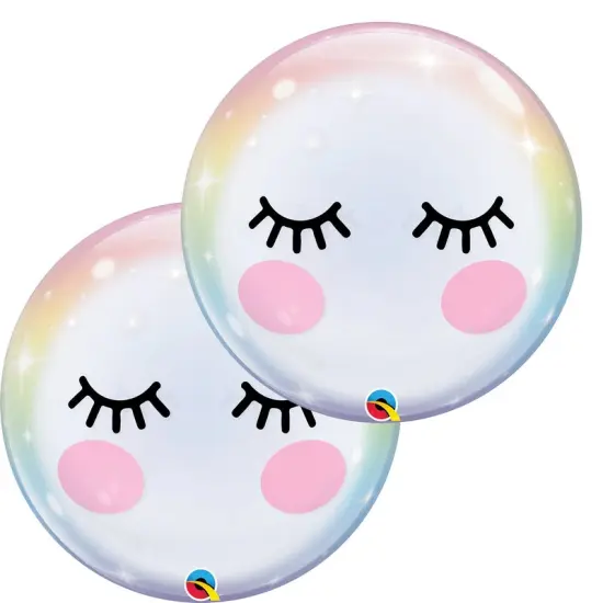 22" Bubble Eyelashes Unicorn Themed Foil Balloon {2}
