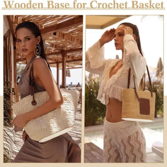 10 Pcs Wooden Basket Bottom for Crochet {3}