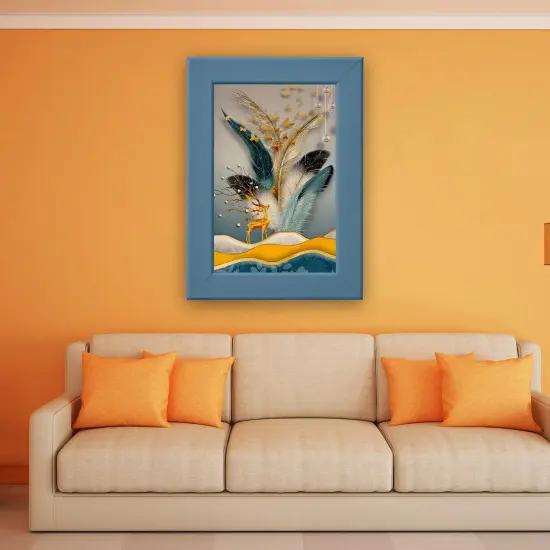 4x6 Picture Frame Dark Gray-Blue &ndash; Lightweight Plastic Frame with Safe Front Protection, Horizontal/Vertical Display, Wall or Tabletop Use &ndash; Kid-Safe, Compatible with ALFTA Adhesive Hook {3}