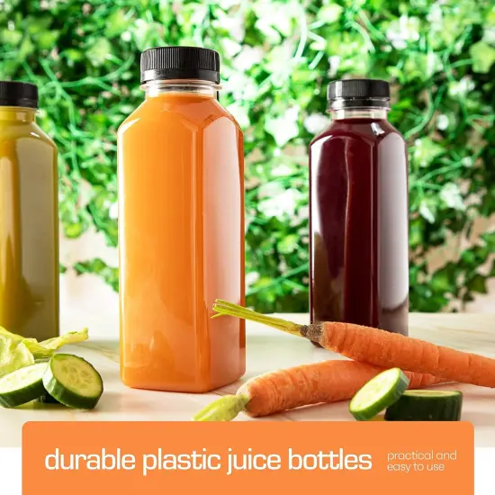 20pcs Juice Bottles With Caps - 12oz {3}