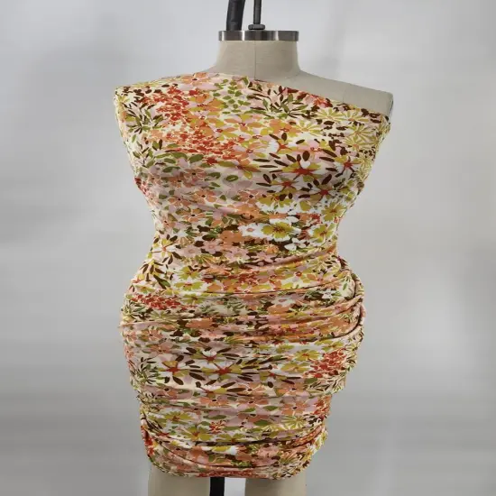 1 Yard Lightweight Lemon Rayon Gauze Fabric Soft Open-Weave For Clothing Use 55/56" Wide {2}