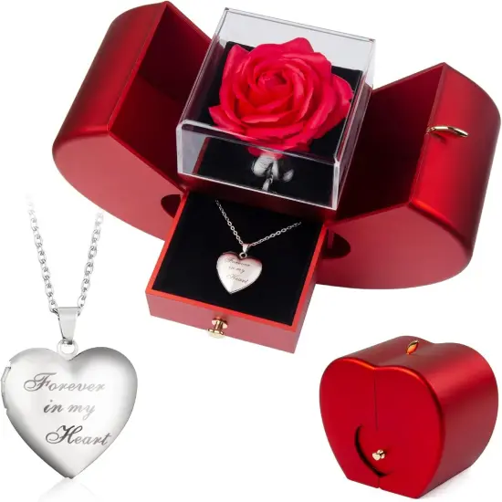 Forever Red Roses Heart Box {1}