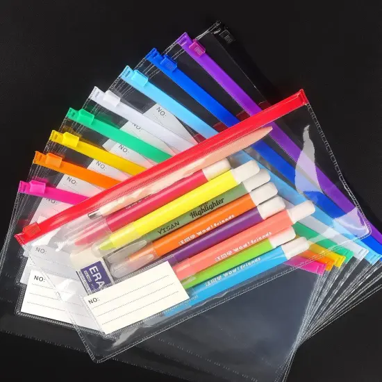 10 Pack Zipper Plastic Envelopes {5}